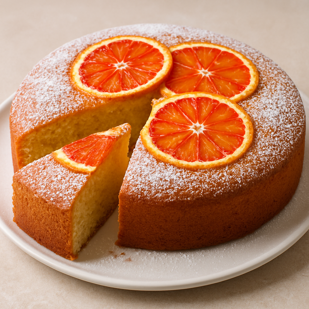 Torta soffice all’arancia rossa di Sicilia